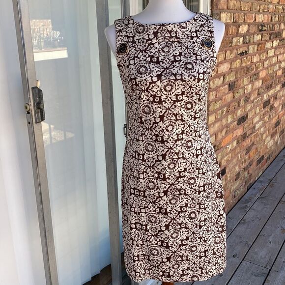 Michael Kors Sheath Logo Buttons Sleeveless Casual Dress - Picture 3 of 7